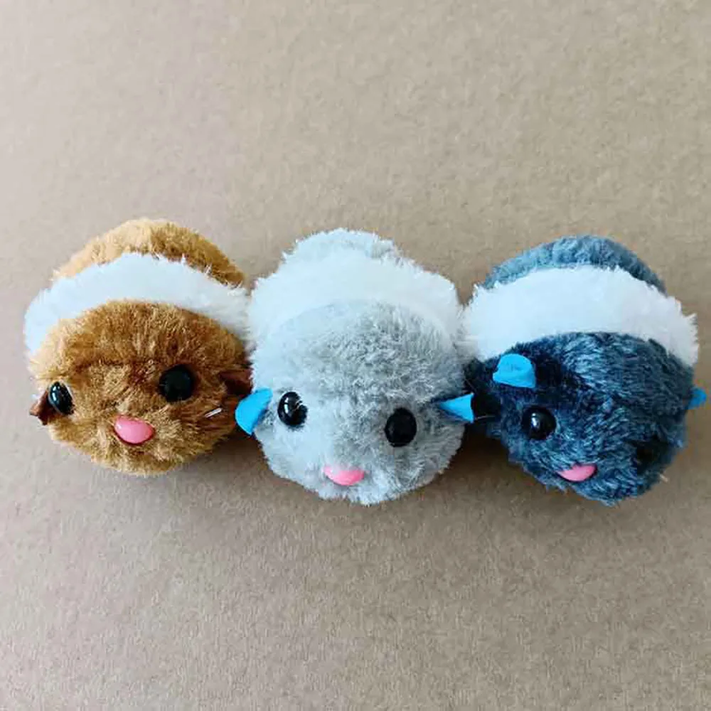 Movement Vibrating Drawstring Mouse Cat Catching Mouse Toy Funny Plush Mechanical Mouse Toy for Cats to Play