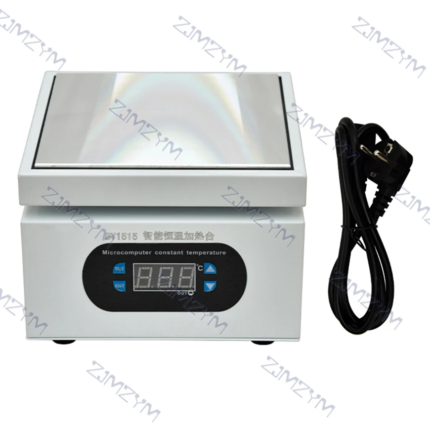 Stazione di riscaldamento 150*150mm Piattaforma di preriscaldamento digitale Stazione di riscaldamento per manutenzione piastra riscaldante elettronica per la riparazione dello schermo LCD PCB