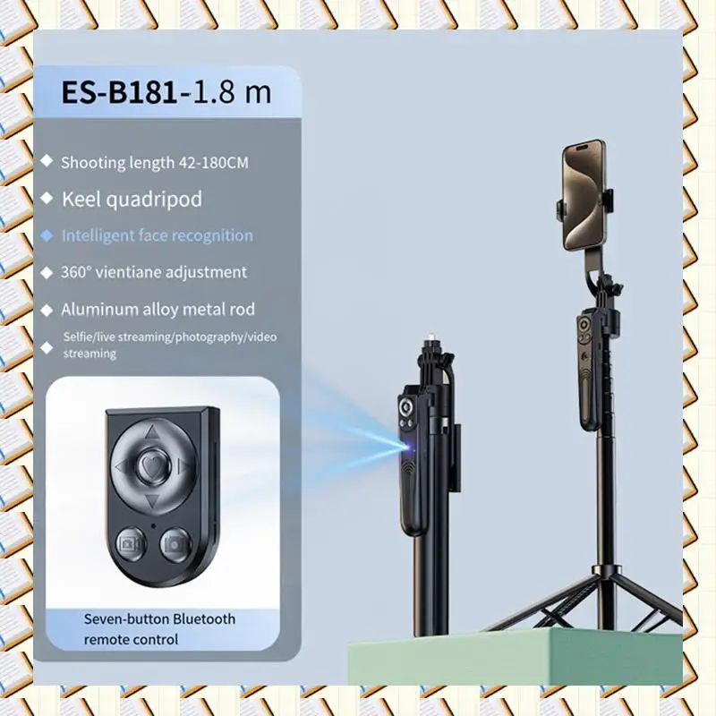 

A14M 1 Piece Ai Auto Tracking Selfie Stick Automatic Tracking Black Aluminum Alloy Live Phone Holder Bluetooth 5.0 Gimbal Stabil