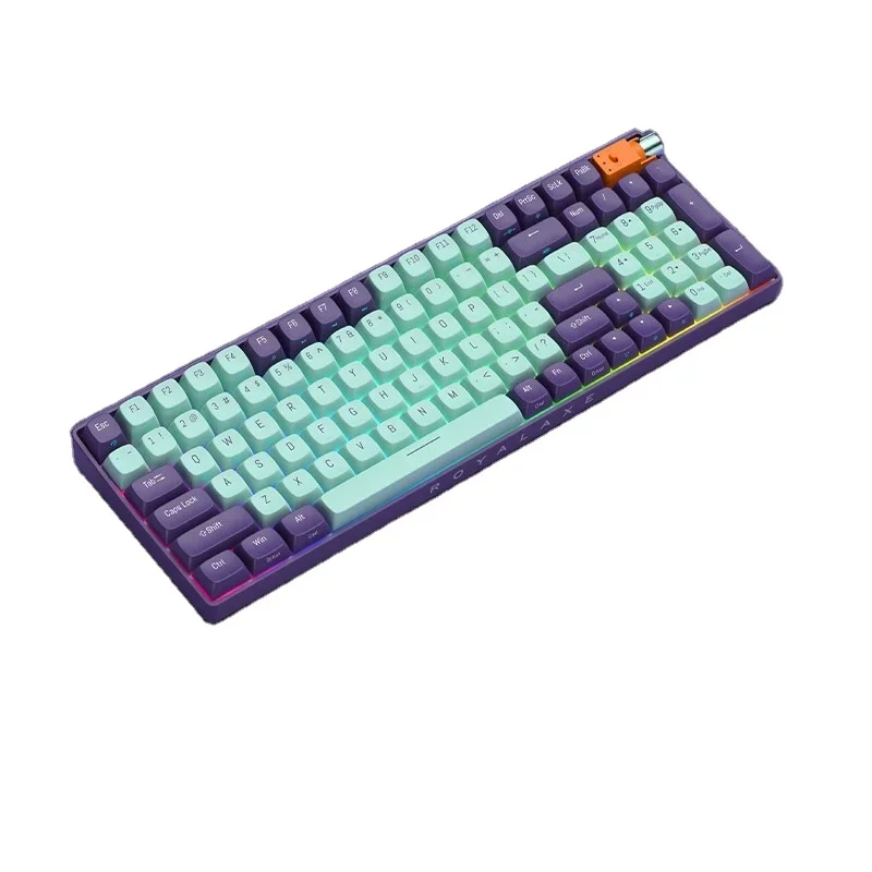 Royalaxe R100 diseño ergonómico, conectores Usb personalizados, teclados para juegos