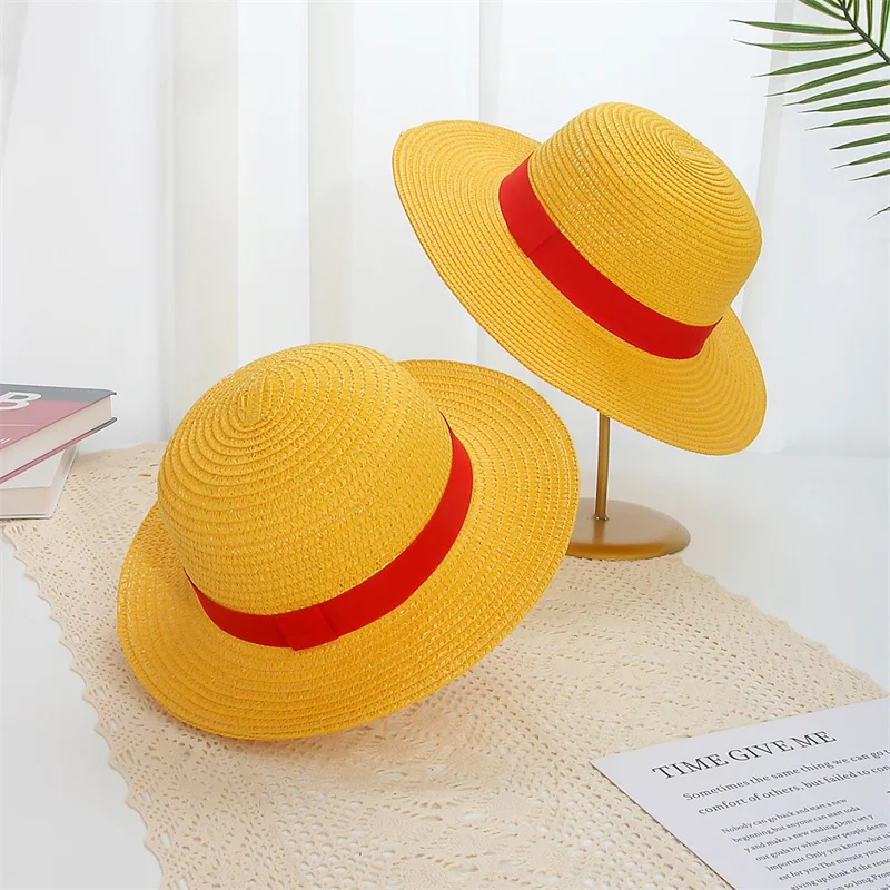 31-35CM Anime Strohhut für Festivals, Partys und Cosplay, Sonnenschutz-Hut, Eltern-Kind Sommer-Sonnenhut für Männer und Frauen – Detail 6