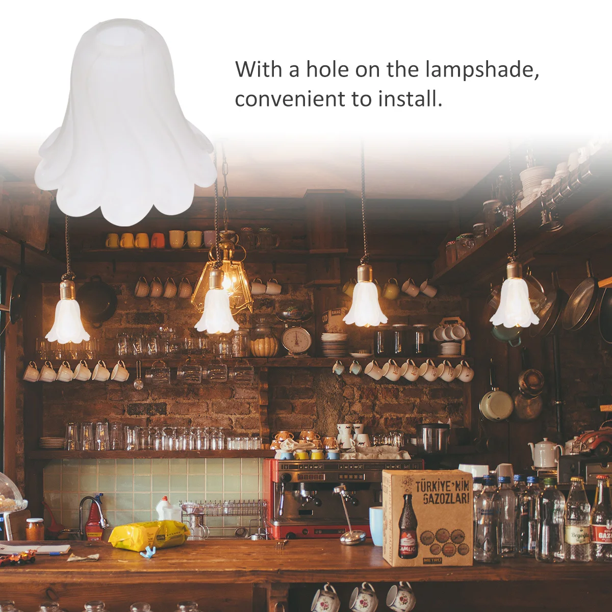 

Glass Lamp Shade Clear Durable Light Cover Dust Proof Easy Install Ambient Lighting For Bedroom Living Room Ceiling Wall