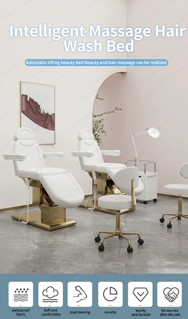 XinSheng Elektrisches Hebe-Schönheitspflegebett Verstellbarer Diagnosestuhl für Krankenhaus Klinik Gesundheits-SPA-Shop Sofa Leder-Möbel – Detail 3