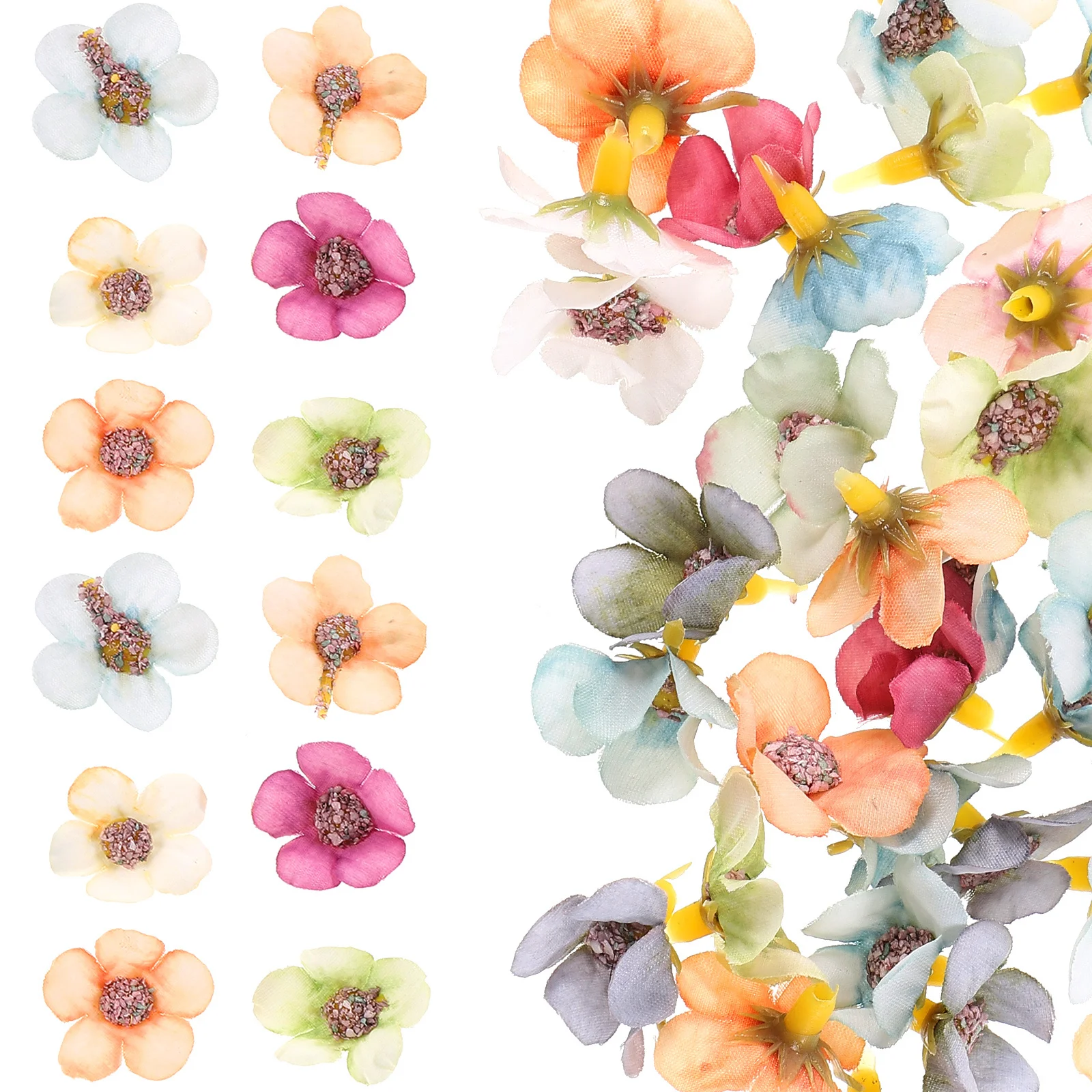 

50Pcs Mini Artificial Daisy Flower Heads Faux Silk Fake Flowers for Crafts Party Wedding Decoration Floral Supplies