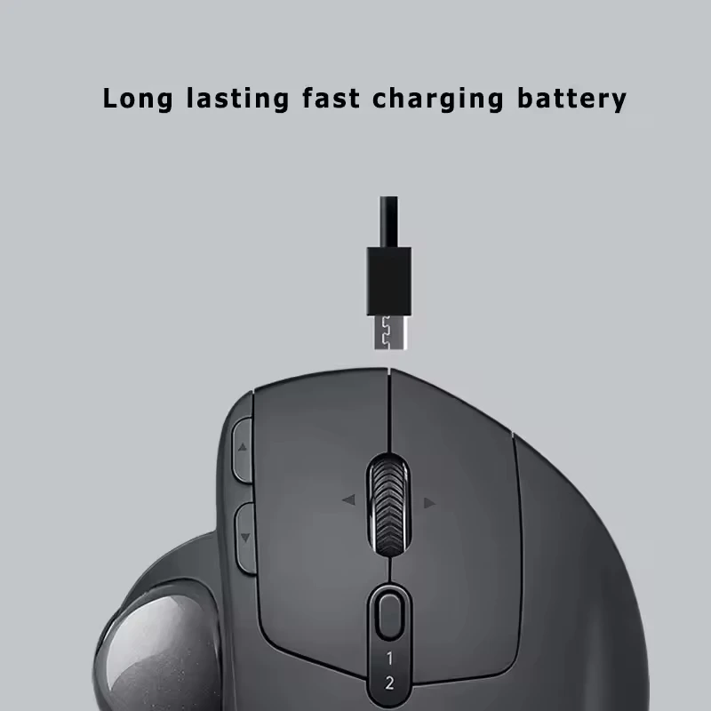 Original Logitech MX Ergo S Wireless Trackball Mouse, Wireless Ergonomic Mouse With Bluetooth and Encrypted Dongle