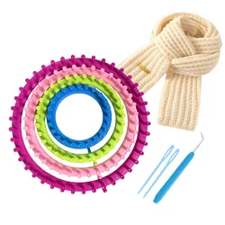 Round Knitting Loom Handmade Weaving Scarf Sweater Hat Shawl Stitching Knitting Machine DIY Handmade Craft Braiding Tool Random