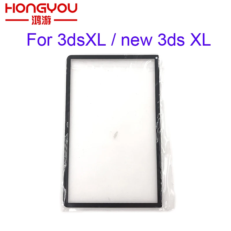 شاشة LCD أصلية على السطح العلوي ، عدسة بلاستيكية ، بدون شريط لاصق لـ New3DSXL ، 3DS XL LL ، غطاء واقي للمرآة الأمامية العلوية