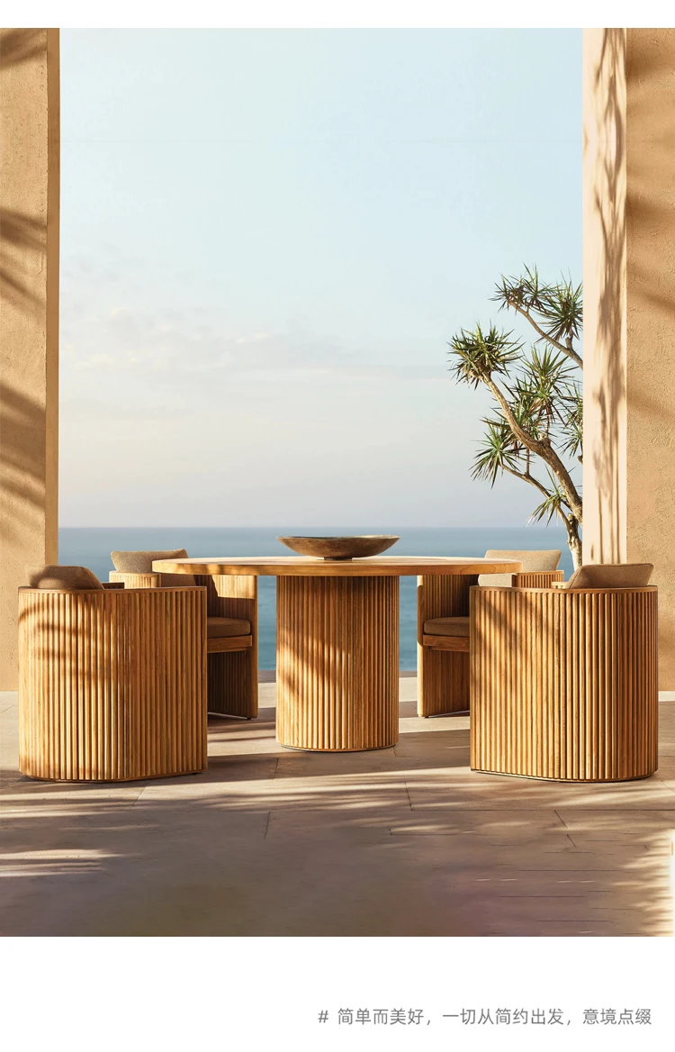 طاولة وكرسي خارجي، فناء حديقة، فيلا شرفة، مقاومة للماء وواقية من الشمس، مجموعة كراسي الروطان للترفيه في الهواء الطلق