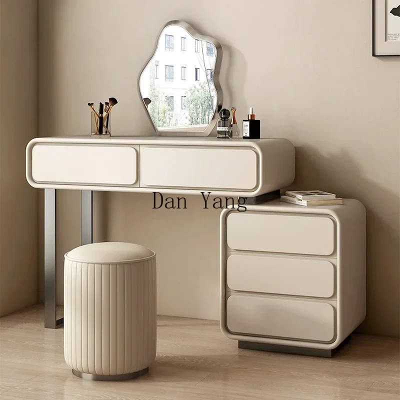 

YJ solid wood dresser bedside table integrated bedroom simple modern Monica Baizhi dynasty corner cream wind