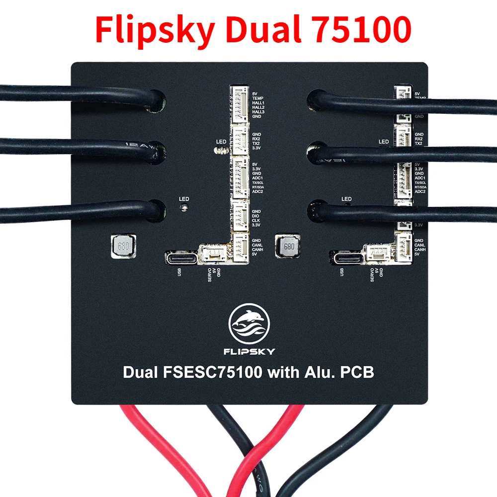 Flipsky Dual 75100 With Aluminum PCB Based on VESC For Electric Skateboard / Scooter / Ebike Speed Controller