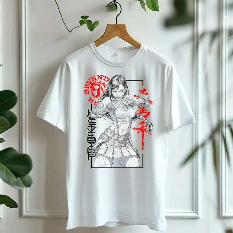 FINAL FANTASY 7 Tifa Lockhart Anime T Shirt Tifa  Gifts for Gamers Stylish Japanese Shirt Final Fantasy