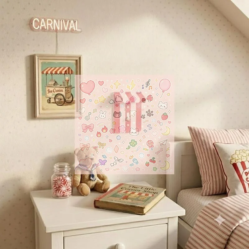Red White Carnival Awning Switch Plate Cover 3D Printed Decor Socket Frame Vintage Wall Decor For Home Bedroom Living Room Deco