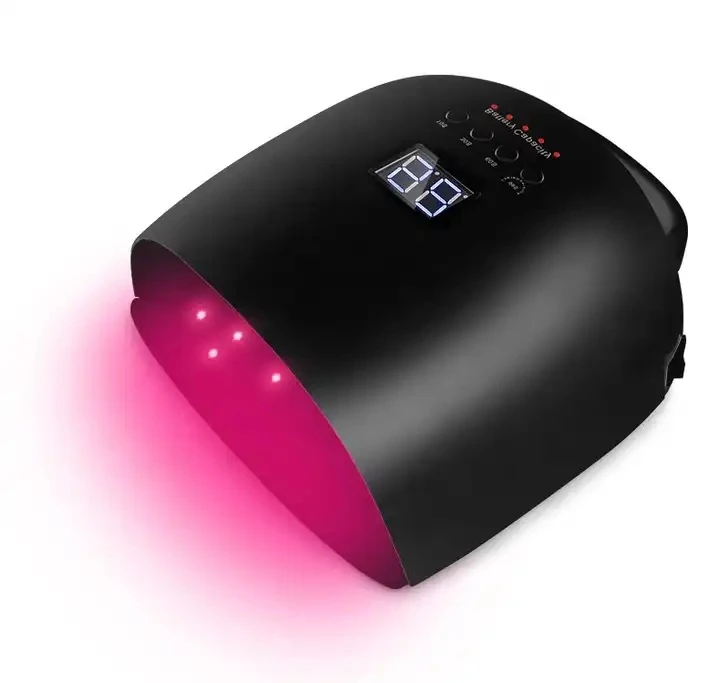 Oplaadbare Cordless Nail Uv Led Lamp Nail Lamp 86W Draadloze Gel Nagellak Droger Rood Licht Manicure Licht Met Handvat