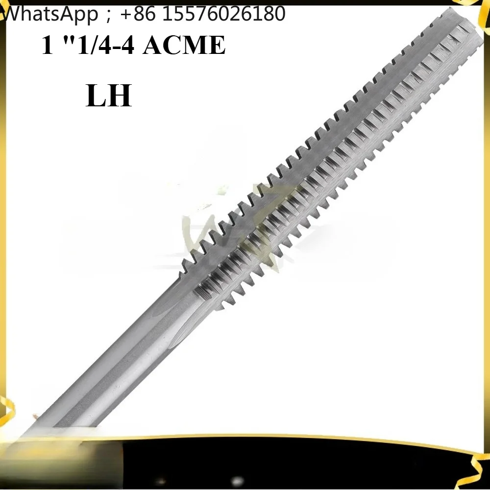 Trapezoidal Tap Left Hand, HSS 1-1/4 X 4 Trapezoidal Thread Tap#ACME 1 1/4