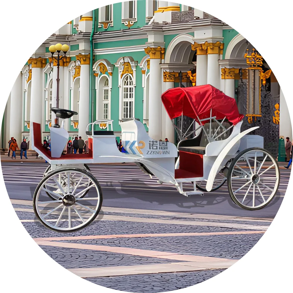 Luxury Classic Wedding Horse Carriage Cart Retro Horse Coach Wholesale Price Sightseeing Carriage With Air Conditioner