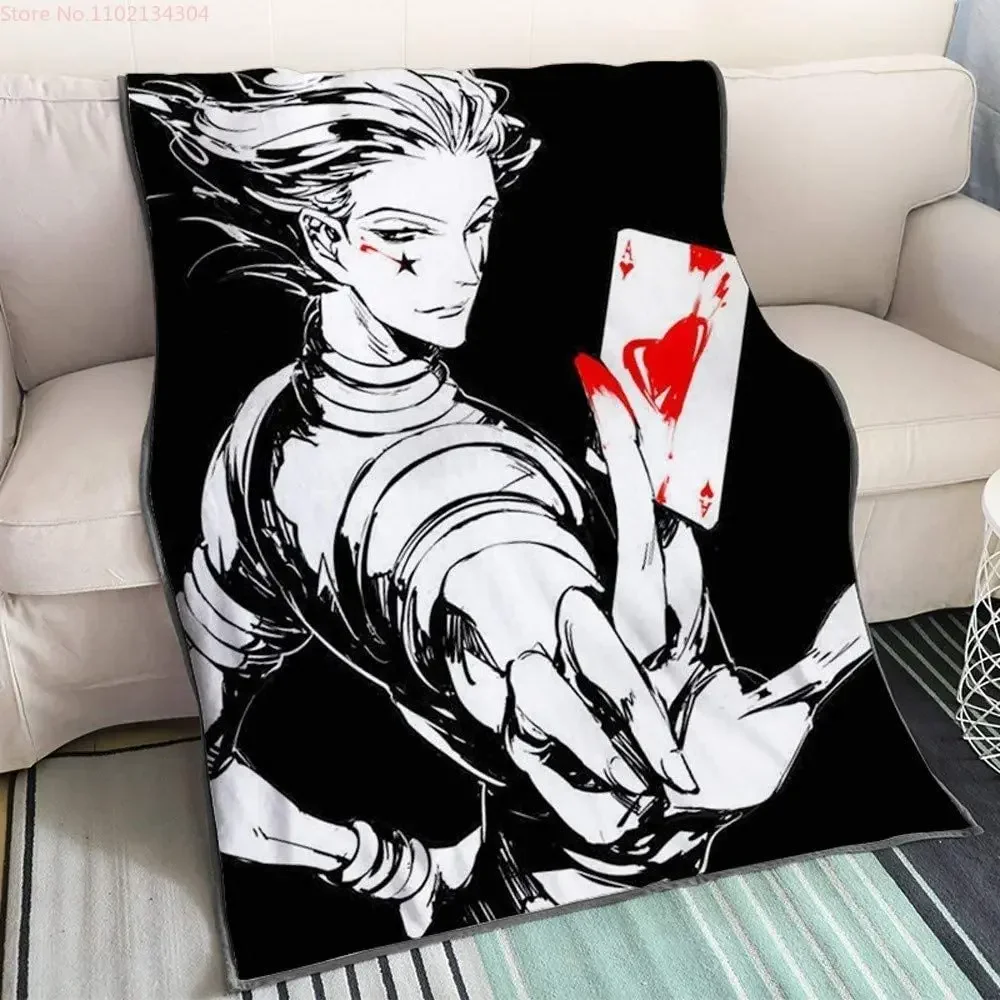 Hunter  Hunter - Hisoka Holding Heart A 3D Printed Blanket Cartoon Anime Characters Soft Plush Flannel Blanket Quilt Anime Fans