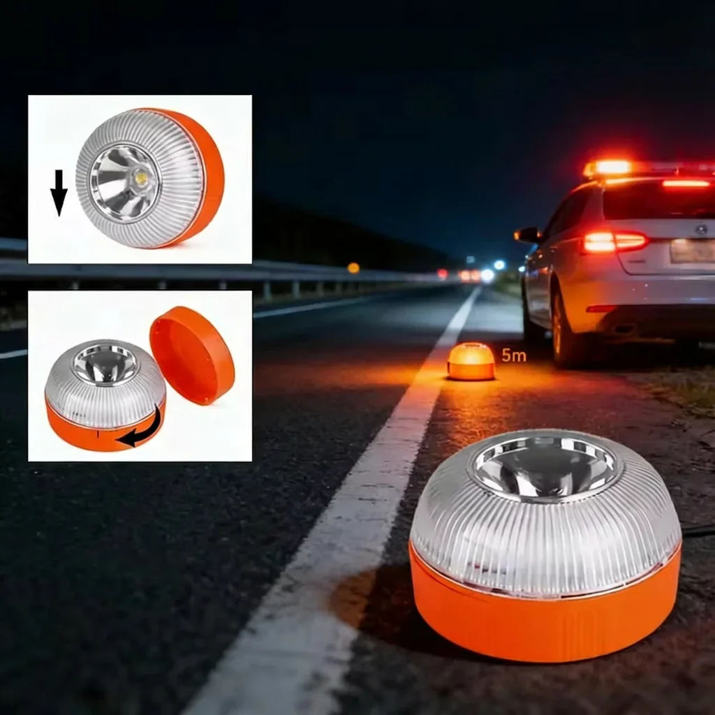 

Car Emergency Light Signal V16 Help Flashing Beacon Light Magnetic Induction Strobe Flashing Warning Light