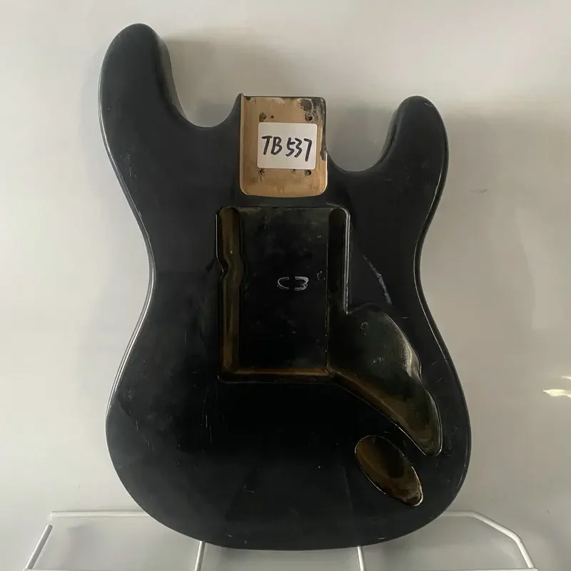 TB537 Black Color ST Guitar Body Solid BassWood Rigth Hand Surface Damages and Dirty&Cracks Special Sales