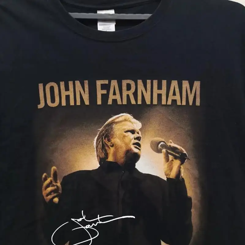 

Винтажная мужская футболка John Farnham AUSTRALIAN Tour, черная