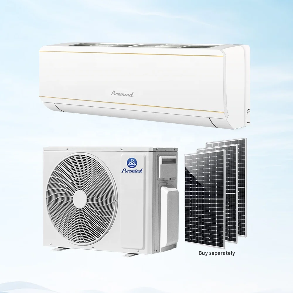 Puremind 9000Btu-12000Btu Solar AC Air Conditioner Split Tpye Hybrid  Conditioners  Energy System Inverter Wifi