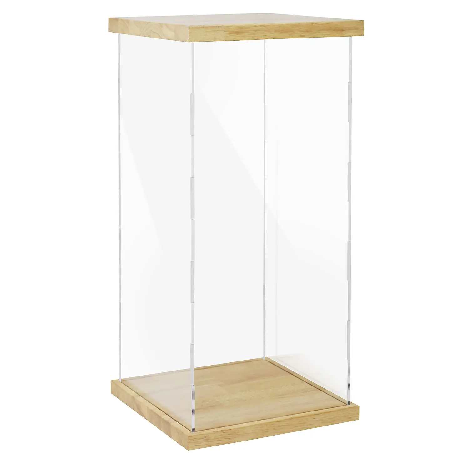 Clear Acrylic Display Case for Trophy, Collectibles, Assemble Cube Display Box Stand Dust Proof Protection Showcase for