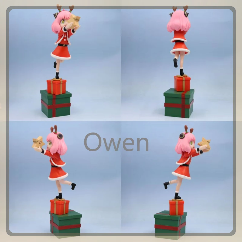 Christmas Anime Crayon Shin chan Figurine Santa Claus Spy Family Anya Action Figures Dolls Model Toys PVC Collectible Ornament