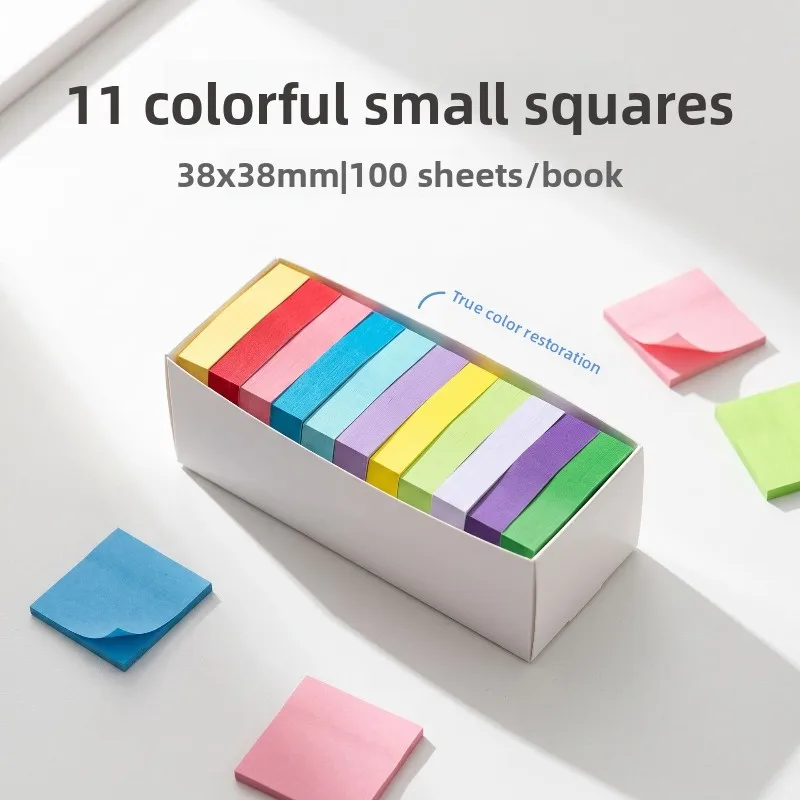 11 Pcs Fluorescent Color Sticky Note Posted It Note Pads Stickers Planner Sticker Notepad Memo Pad School Office Supplies