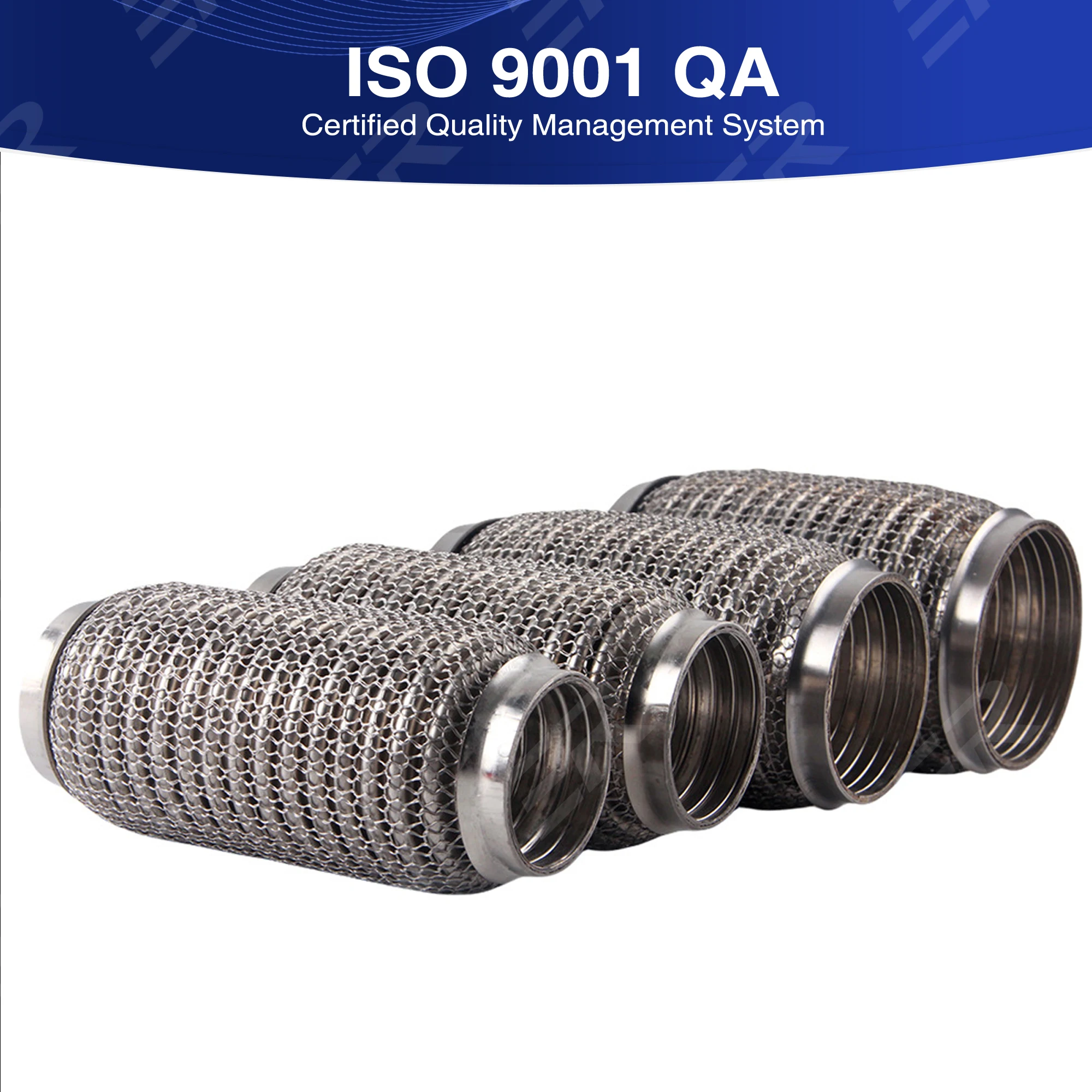 1 قطعة مدخل 64 مللي متر/76 مللي متر سيارة العادم أنبوب الفولاذ المقاوم للصدأ العادم فليكس أنابيب أنبوب فليكس المقرنة مع التعشيق سوبر شبكة مرنة