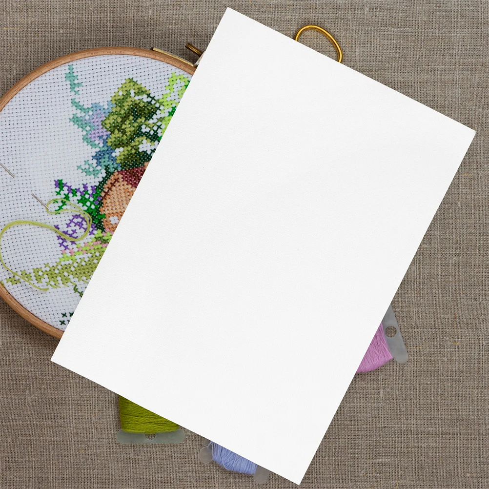 

4pcs Water Soluble Stabilizer Sheets Strong Adhesive Backing White Fabric Squares For Cross Stitch Patches Hoops Diy Projects