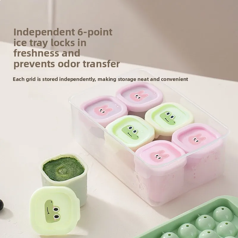 Baby Silicone Food Storage Tray Freezer BPA-Free Portion Cups for Homemade Baby Food Puree