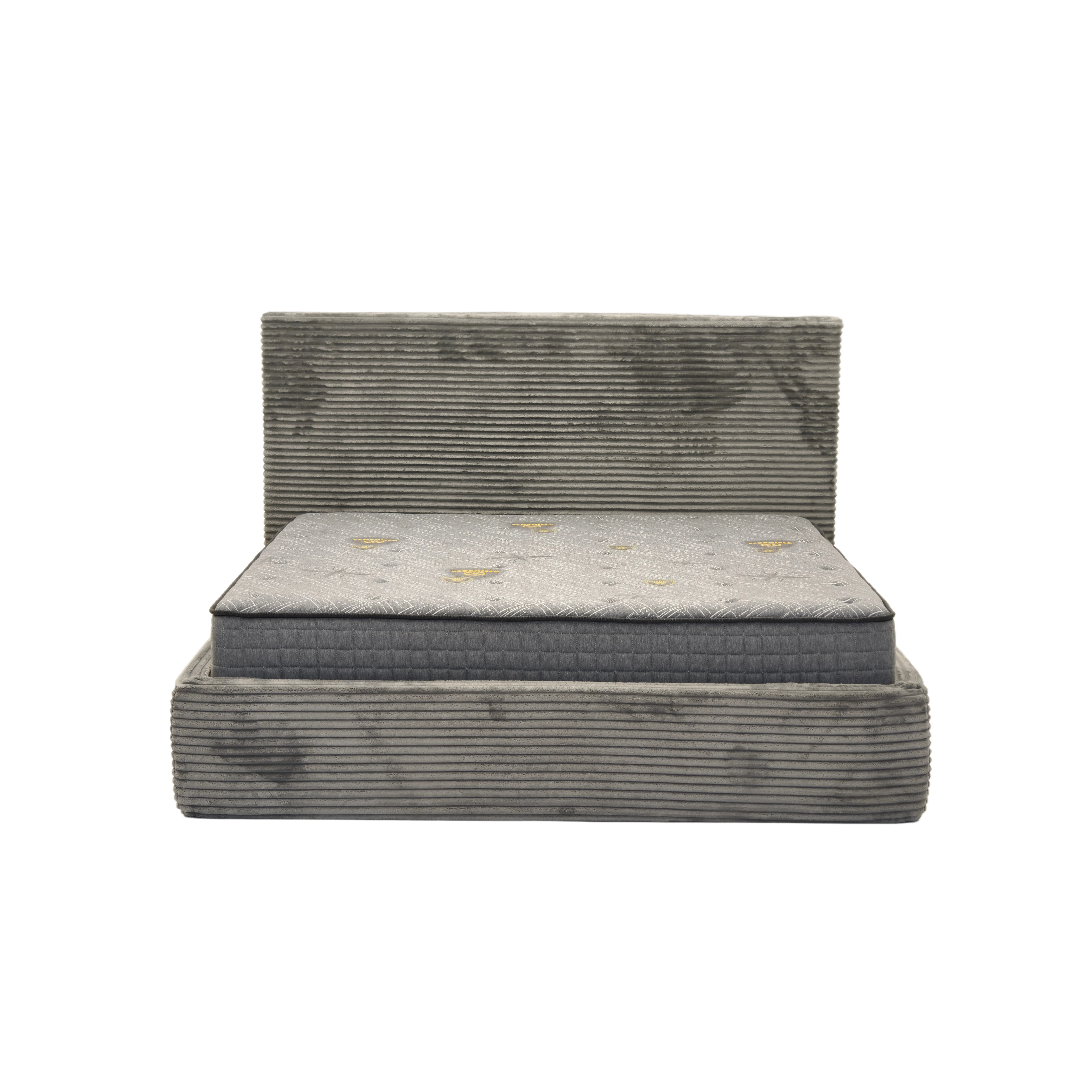 #Modern Minimalist Soft Compress Roll Bed High Density Sponge Filling Upholstery Velvet OEM&ODM Luxury Bedroom Furniture