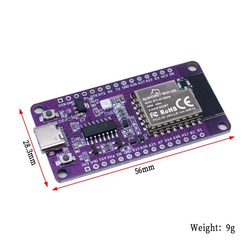 1-20PCS RTL8720DN dual-band WiFi Bluetooth BLE module NICEMCU BW16 development board supports arduino XCW