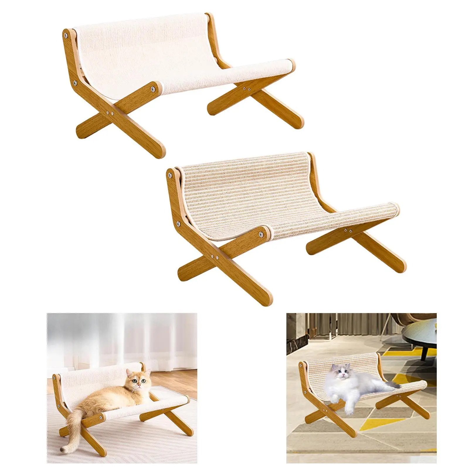 

Cat Hammock Bed Scratching Chair Cat Lounge Chair for Bunny Dogs