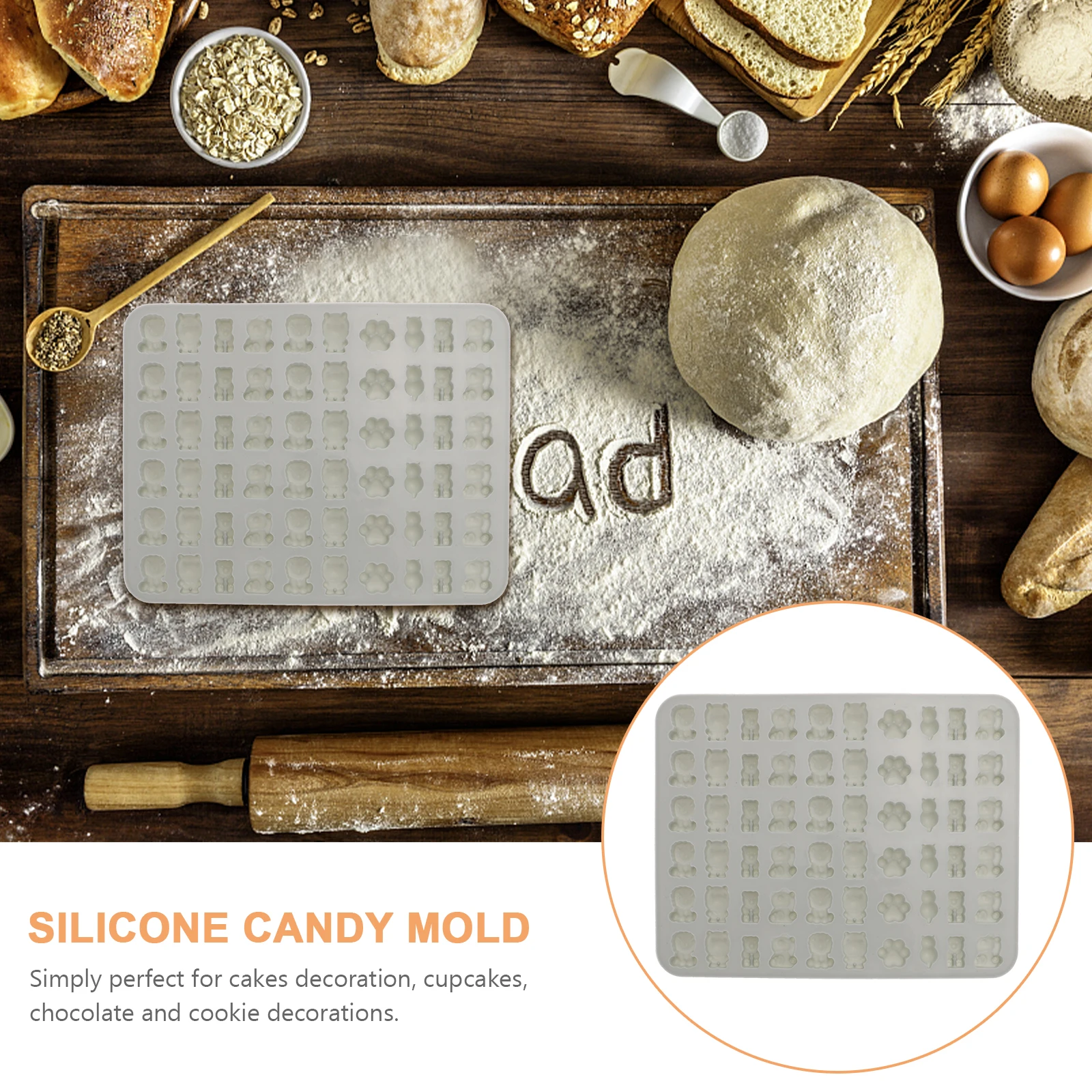 

Gummies Candy Mold DIY Mould High Temperature Resistance Heat Resistant Sweets Maker Molds