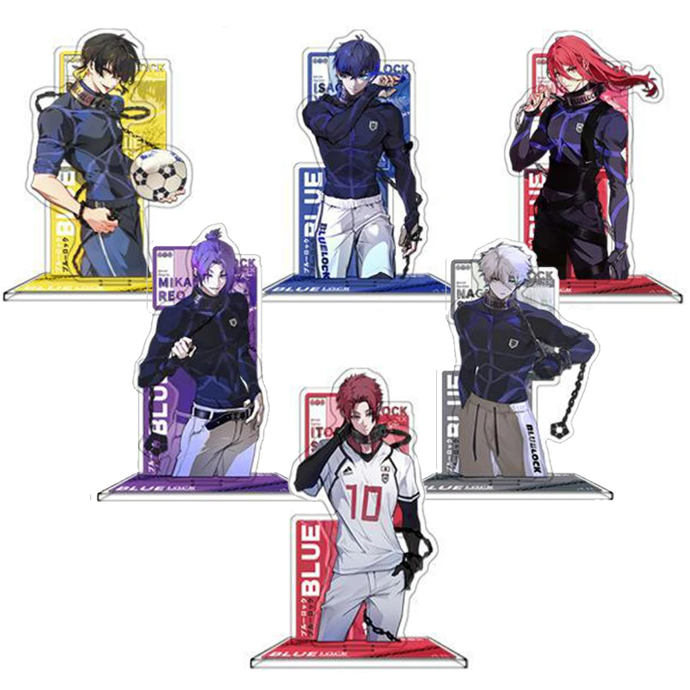 

Blue Lock Stand Acrylic Figure Isagi Yoichi Rin Itoshi Nagi Seishiro Anime Human Shaped Desktop Ornament Model Surprise Gifts