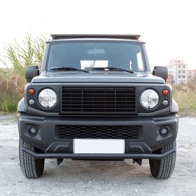 Car Front Grill LITTLE D Racing Grills For Suzuki Jimny JB64 JB74 2019-2023 Defender Style Mesh Front Grille Cover Accessories