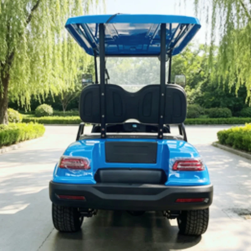 2026 New Model Style 2 Seats Sightseeing Club Cart Electric Golf Cart With 12-Inch Off-Road Tires Side Mirror With Turning Light