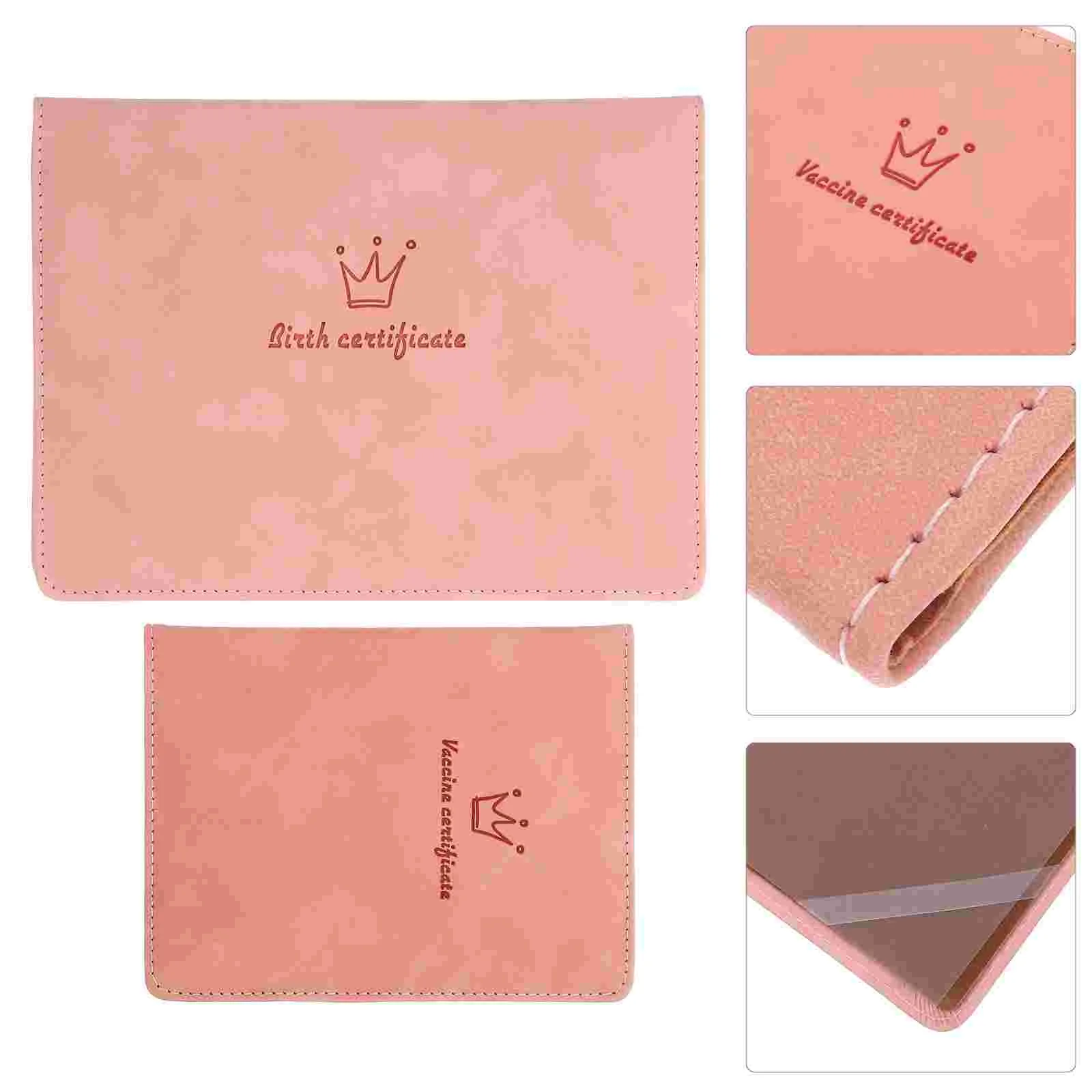

2 PCS Birth Certificate Cover Holder for Travel Document Organizer Folder Universal