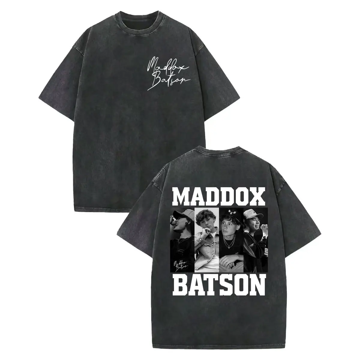 

Vintage Washed Maddox Batson Tour 2026 Graphic T Shirts High Quality Fashion Oversized T-shirts Men Women Casual Cotton T-shirt