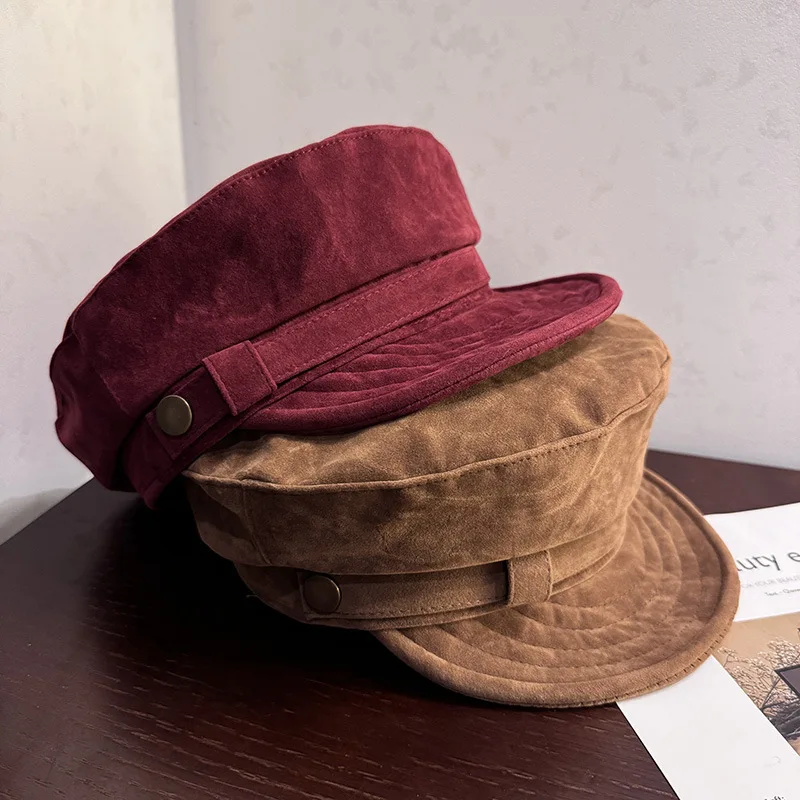 

British style bee hat girls high-end suede star ant hat