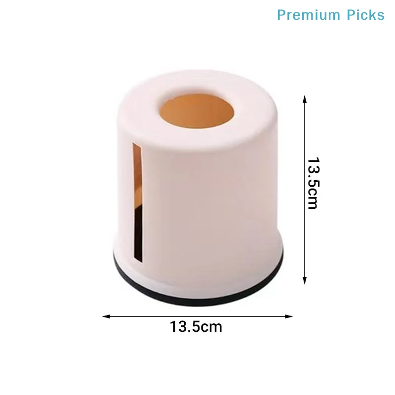 Round Plastic Tissue Box Creative Durable Non Slip Bottom Tissue Cover for Office Car Living Room Coffee Table Decoration