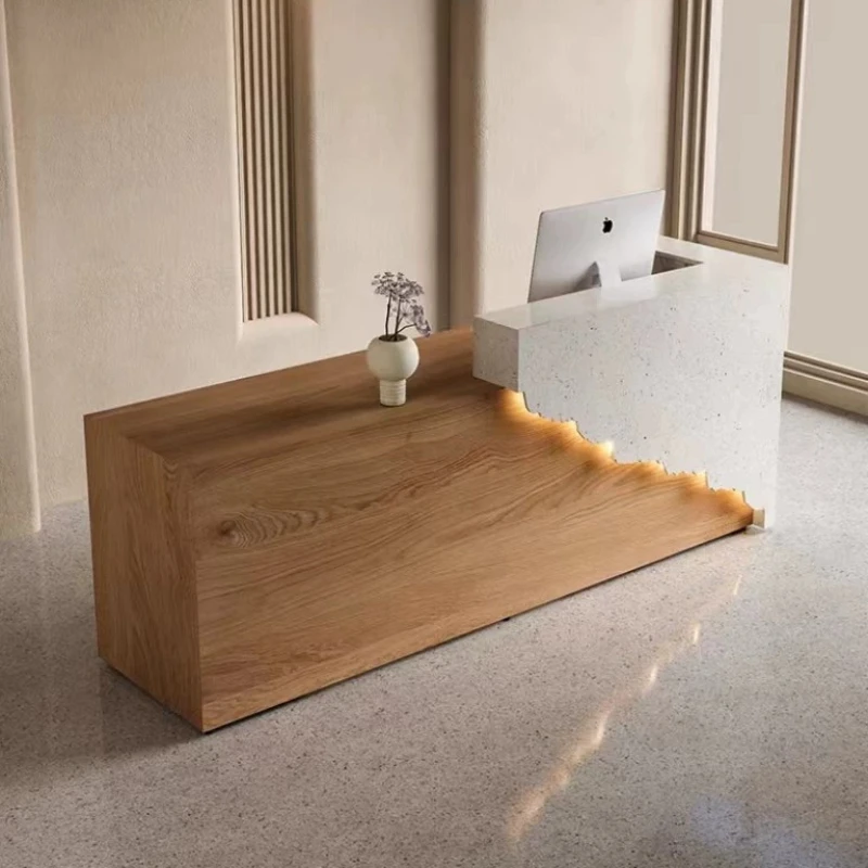 Hotel Modern Salon Reception Desks Boutique Design Restaurant Store Reception Desks Specialty Beauty Rezeption Theke Furniture 4
