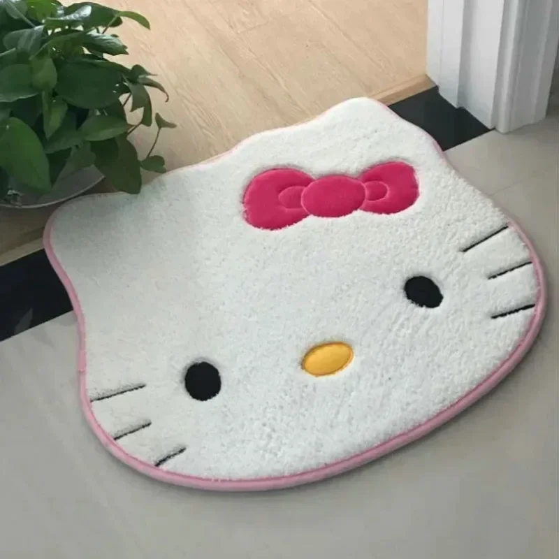 Sanrio Hello Kitty Cartoon Animation Peripheral Absorbent Floor Mat Creative Kawaii Non-Slip Bathroom Mat Cute Carpet Wholesale