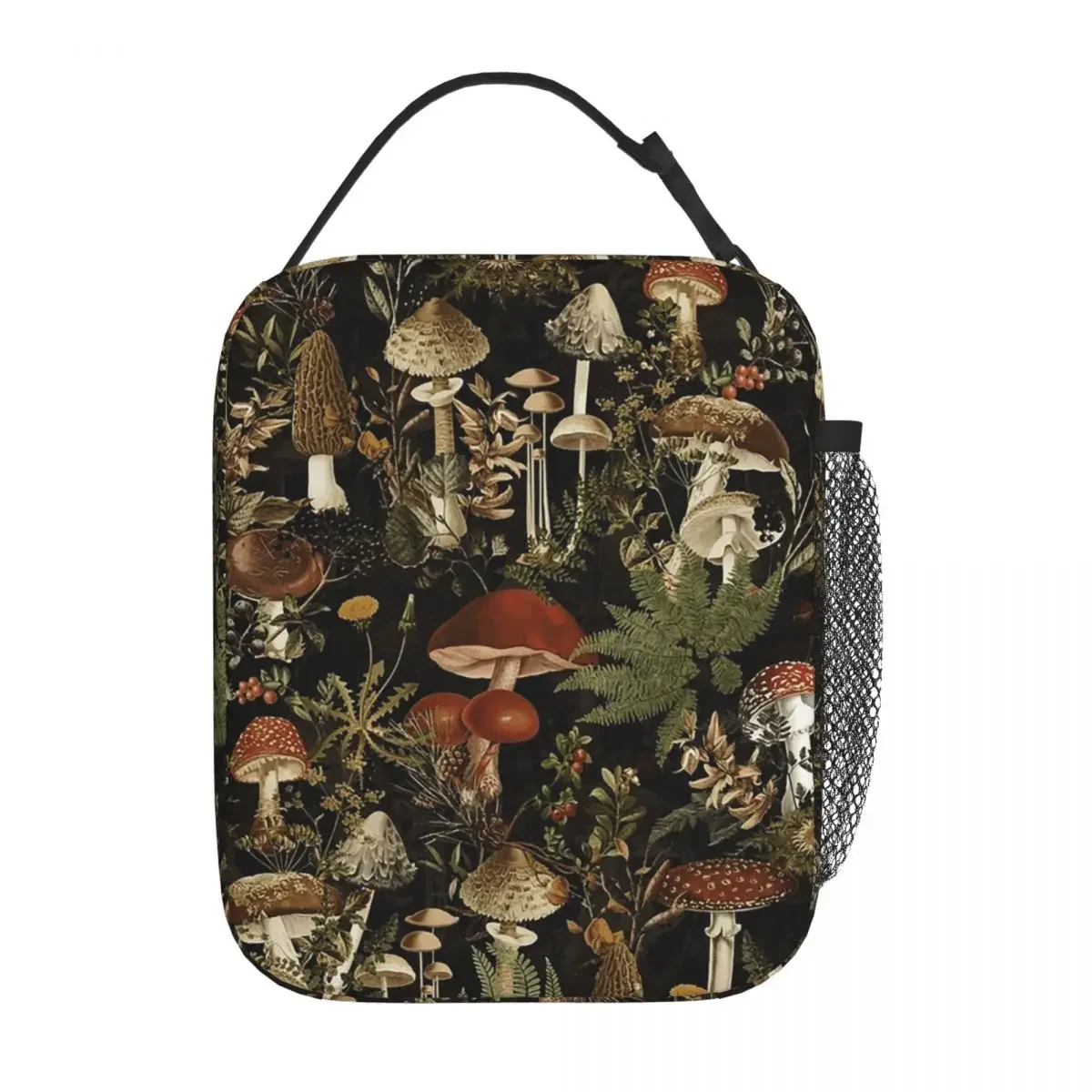 Midnight Mushrooms Forest Botanical Night Garden Insulated Lunch Bag for Kids School Cooler Thermal Food Box Tote Lunch Boxes