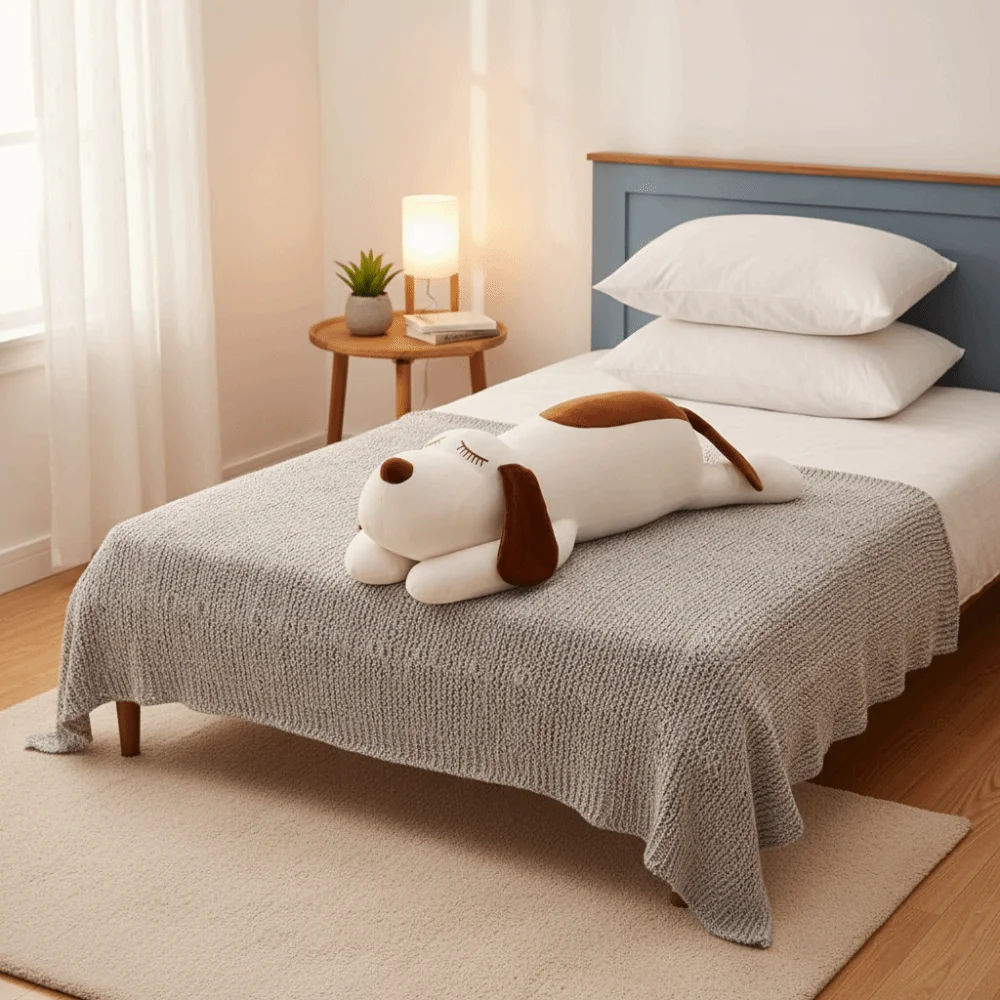 

Мягкая подушка-лежанка для собак в форме животного, в стиле каваи, плюшевая, для объятий, подушка для сна щенка, подарок