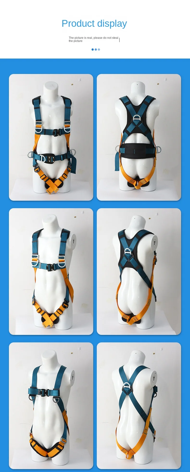 Five-point High Altitude Work Safety Harness Full Body Safety Belt Outdoor Rock Climbing Training Construction Protect Equipment