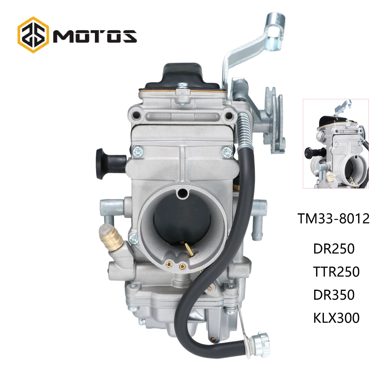 ZS MOTOS For Mikuni TM33-8012 Flat Slide 33mm TM Carburetor For SUZUKI DR250 DR350 DR-Z250 XR250 TTR250 KLX300 250CC-350CC