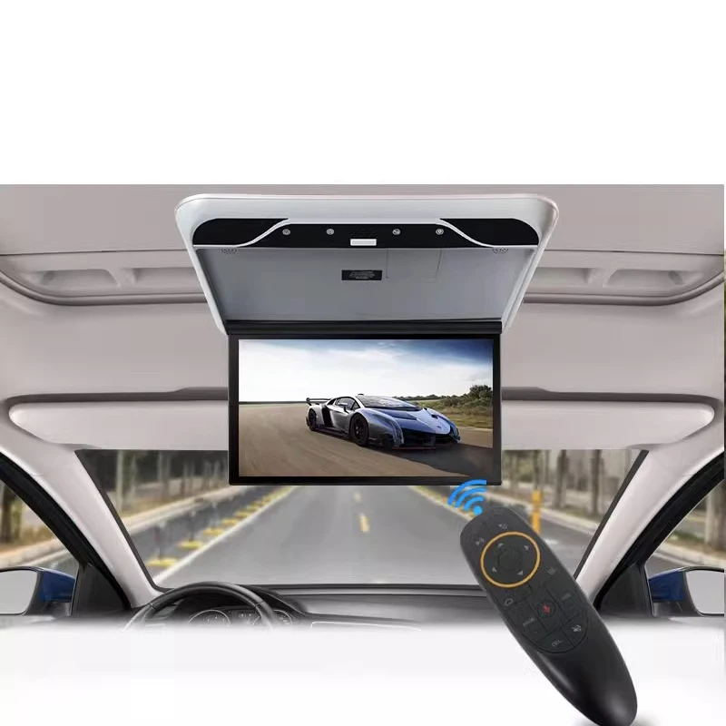 Car Monitor Android 10.0 4G+64G 19 Inch 8K Multimedia Video Playe Car Roof Mount Display Ceiling TV Bluetooth/WIFI/HDMI