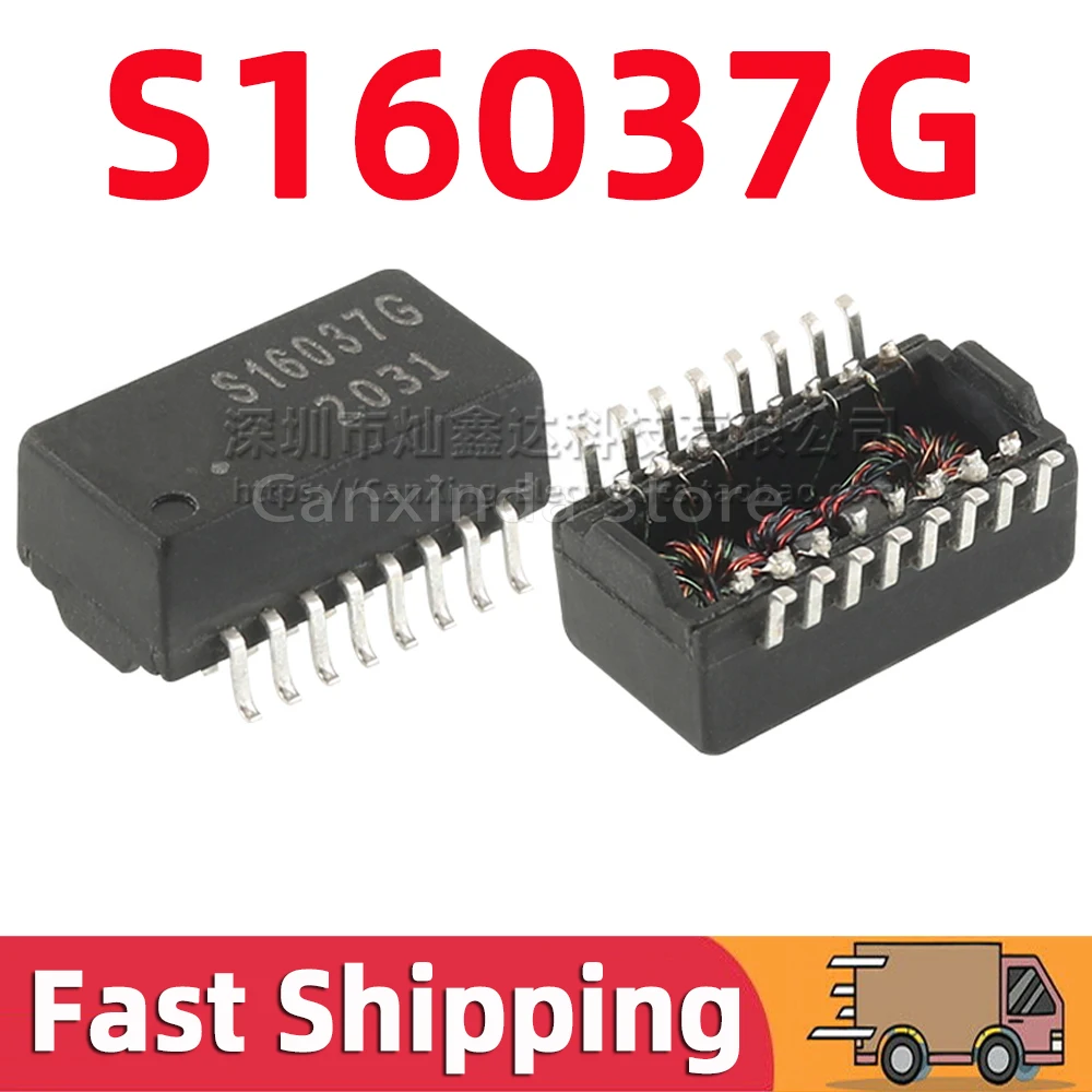 5pcs S16037G SOP16 S16037 SMD Network Transforme 100 Base-t Ethernet Isolation Transformer Isolated Magnetic Filter Module