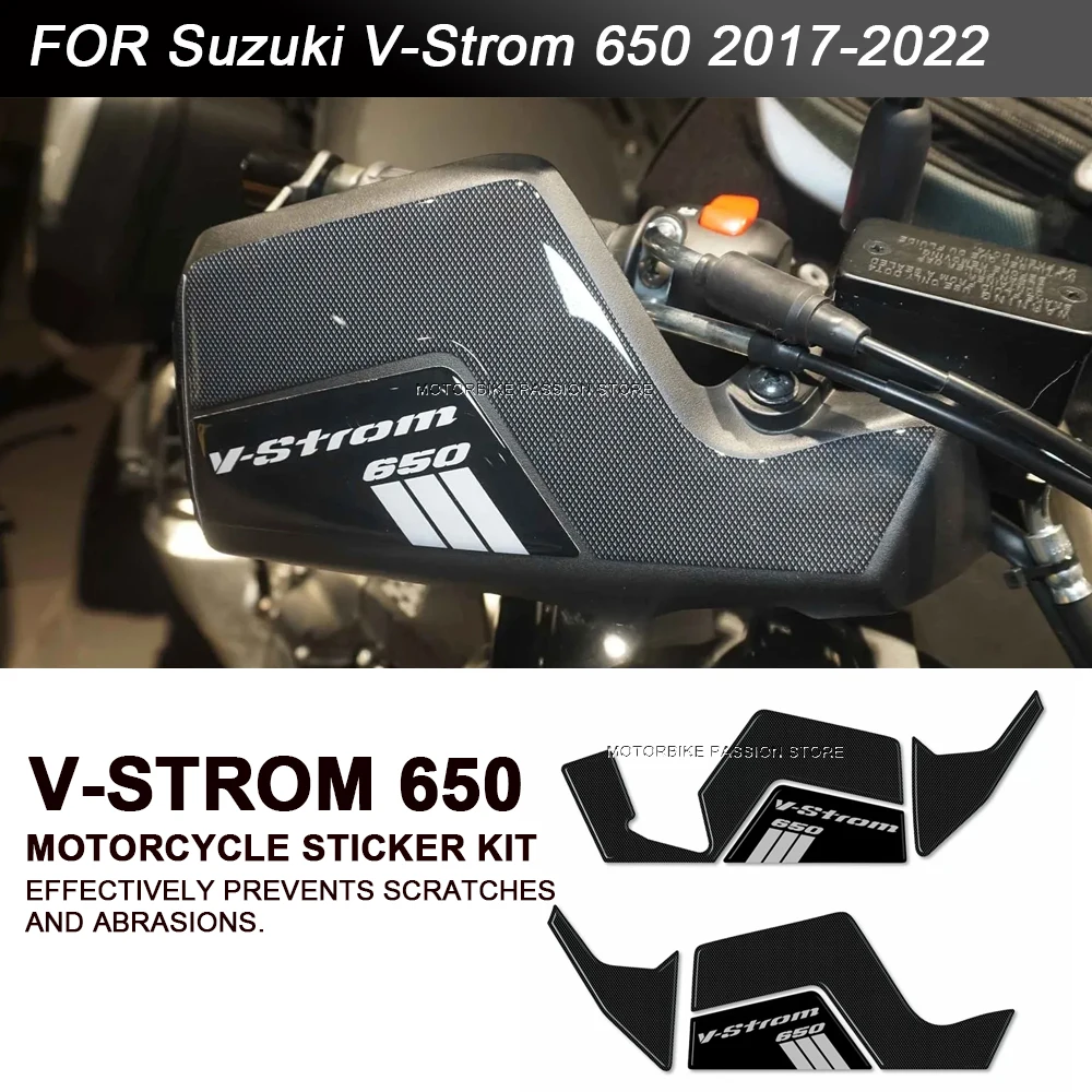 For Suzuki V Strom 650 V-Strom Vstrom 650 2017-2022 motorcycle handguard shield sticker 3D decal waterproof protection decals